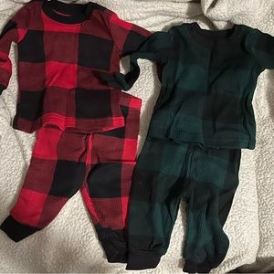 First Christmas Red and Green Plaid Outfits 0-3 months